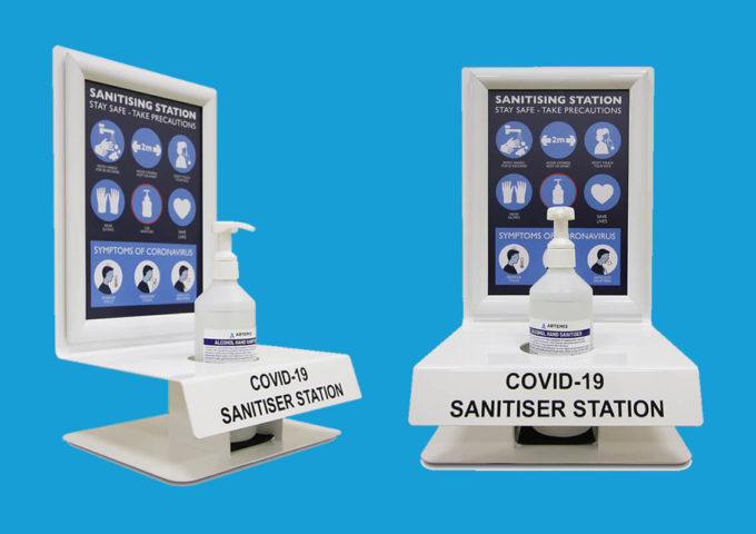 Hand sanitiser dispenser stations