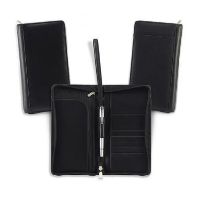 Sandringham Nappa Leather Zipped Travel Wallet with RFID Protection
