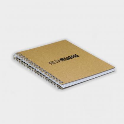 Green & Good A6 Wirebound Natural Board Notebook - Recycled