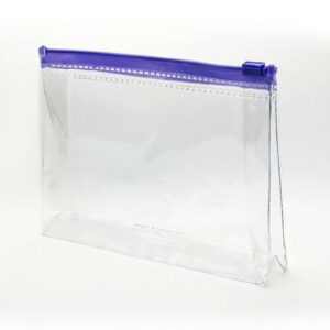 Clear PVC, Purple Slide Zipper Bag