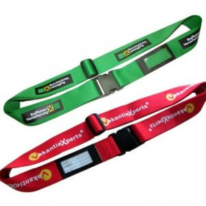 Printed Luggage Strap with Integral Address Tag