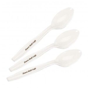 Disposable Plastic White Dessert Spoon
