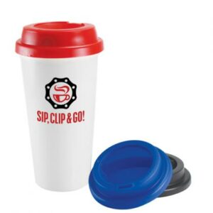 Plastic Double Wall Take Out Coffee Cup (16oz/455ml)