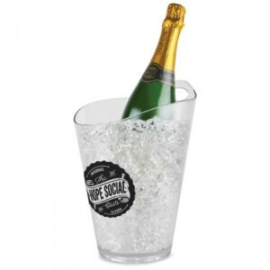 Plastic Wine & Champagne Cooler Bucket - Full Bucket (Clear)