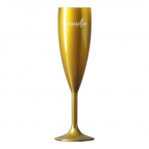Reusable Gold Champagne Flute (187ml/6.6oz)