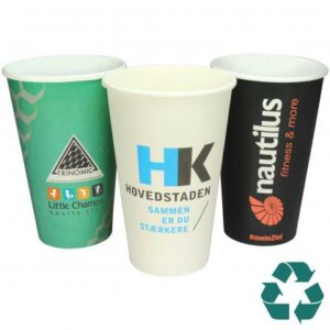 Recyclable Single Wall Paper Cup - Full Colour (16oz/455ml)