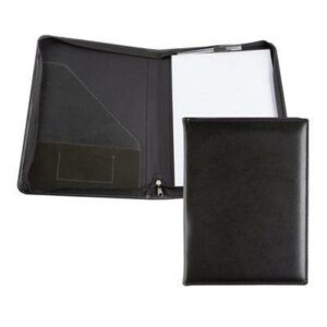 E Leather A4 Conference Folder with coordinating Leather Interior Pockets