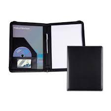 Black Belluno PU Zipped A4 Conference Folder