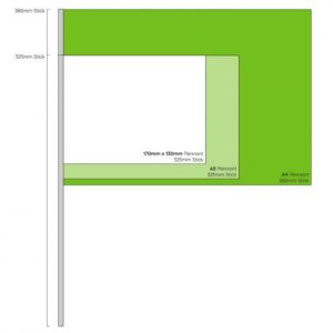Eco Handwaving Flag - A5 - Virgin Paper