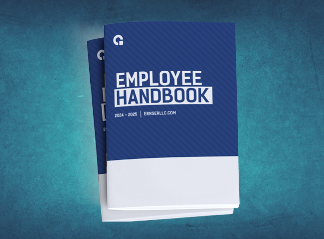 Print-on-demand staff handbooks